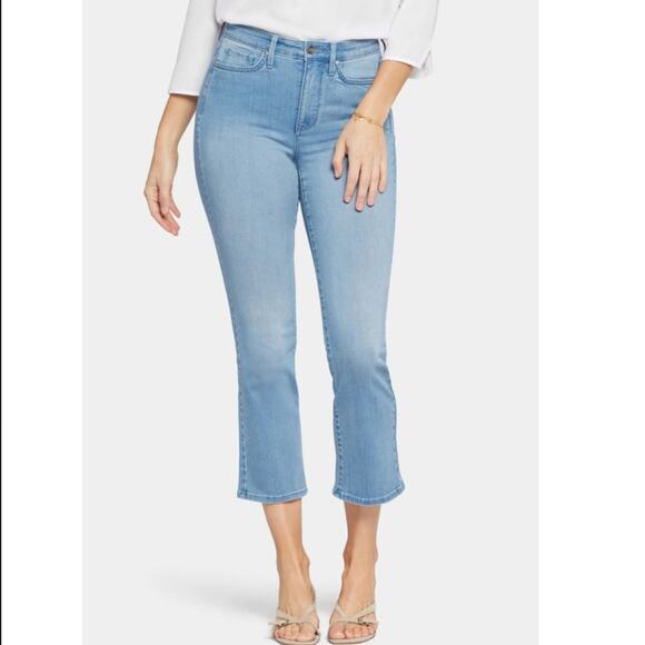 NYDJ Womens 16 Crop High Waist Slim Bootcut Jeans in Lustre NEW - Picture 1 of 15
